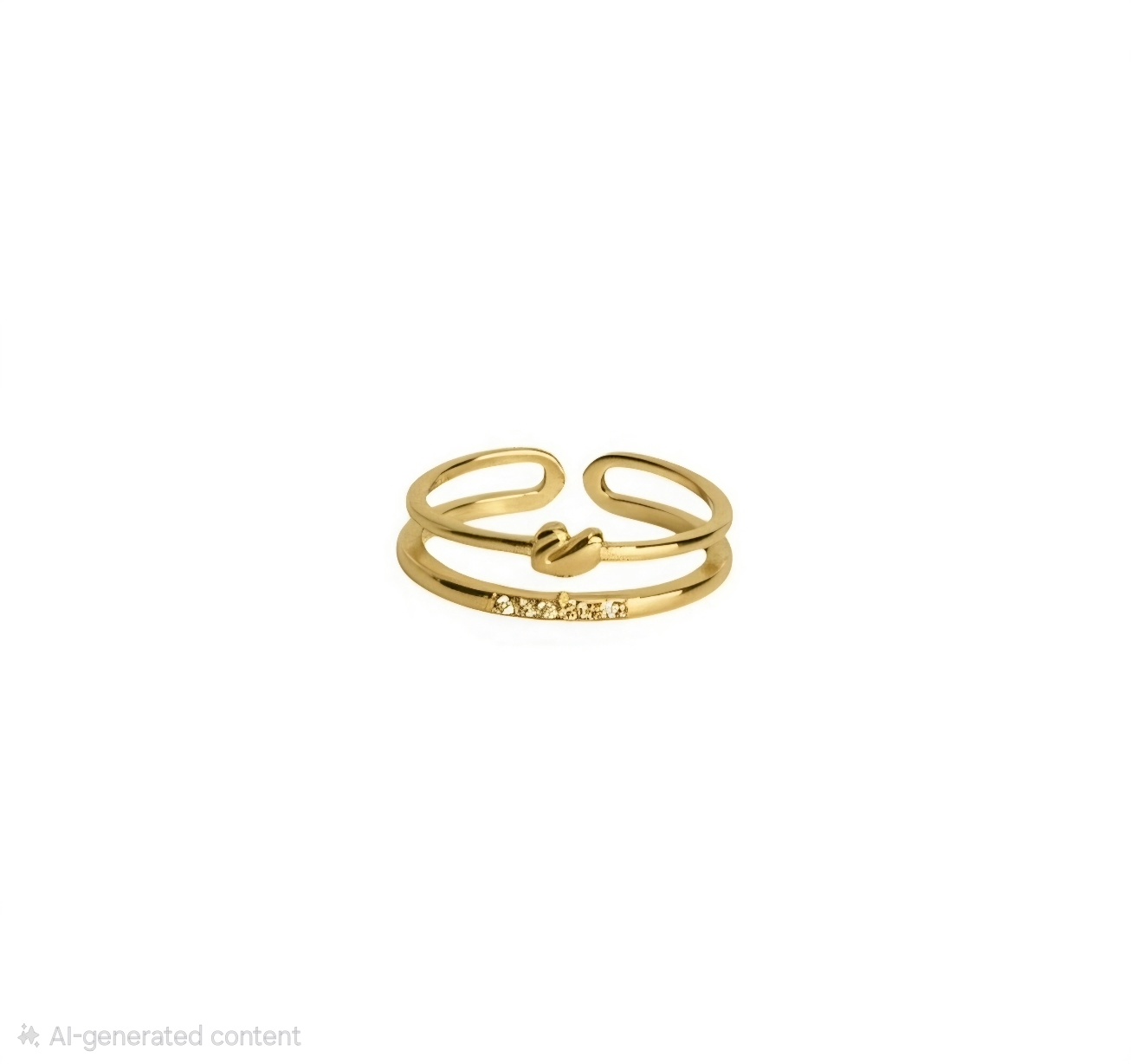 Double Band Duck Adjustable Ring